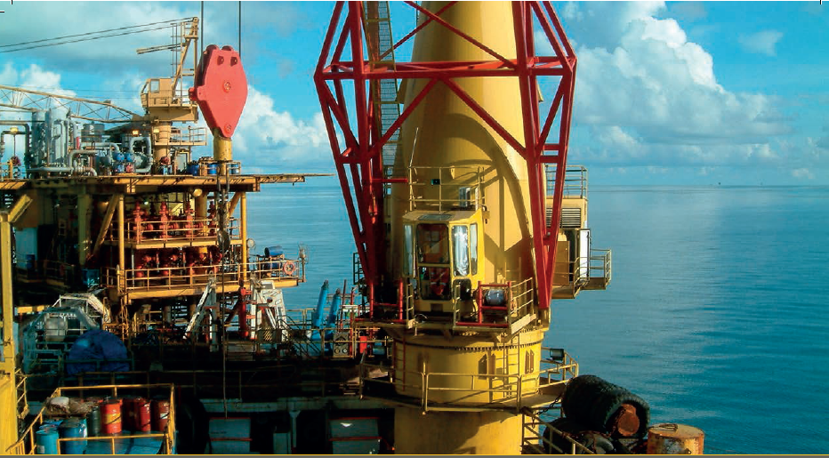Offshore platform crane and anchor operation